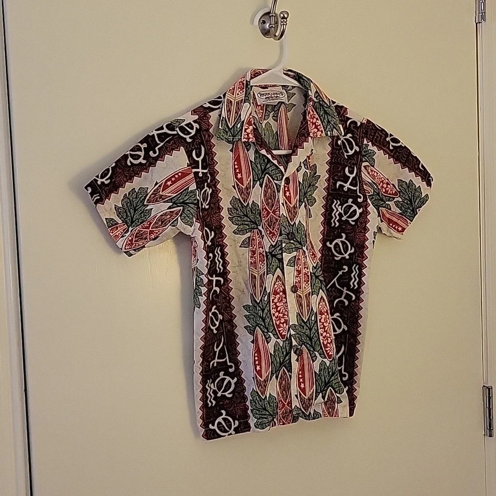Vtg PACIFIC LEGEND Surf Board Hawaiian Shirt
